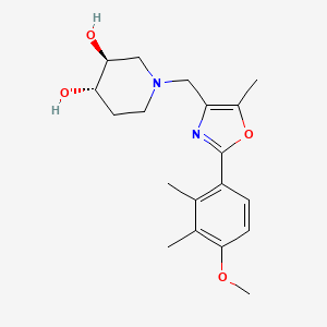 (3S*,4S*)-1-{[2-(4-methoxy-2,3-dimethylphenyl)-5-methyl-1,3-oxazol-4-yl]methyl}piperidine-3,4-diol