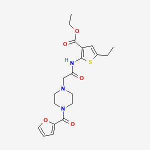 molecular formula C20H25N3O5S B5297838 ethyl 5-ethyl-2-({[4-(2-furoyl)-1-piperazinyl]acetyl}amino)-3-thiophenecarboxylate 