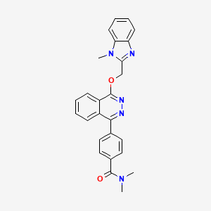 molecular formula C26H23N5O2 B5297872 N,N-dimethyl-4-{4-[(1-methyl-1H-benzimidazol-2-yl)methoxy]-1-phthalazinyl}benzamide 