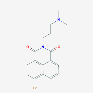 molecular formula C17H17BrN2O2 B529789 6-Bromo-2-[3-(dimethylamino)propyl]benzo[de]isoquinoline-1,3-dione 
