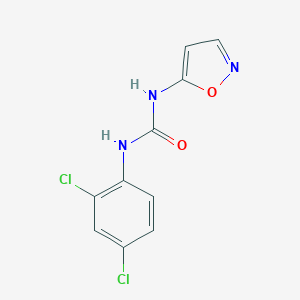 molecular formula C10H7Cl2N3O2 B529790 1-(2,4-Dichlorophenyl)-3-(1,2-oxazol-5-yl)urea 