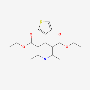 molecular formula C18H23NO4S B5297926 diethyl 1,2,6-trimethyl-4-(3-thienyl)-1,4-dihydro-3,5-pyridinedicarboxylate 