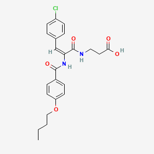 molecular formula C23H25ClN2O5 B5297975 N-[2-[(4-butoxybenzoyl)amino]-3-(4-chlorophenyl)acryloyl]-beta-alanine 