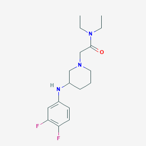molecular formula C17H25F2N3O B5297999 2-{3-[(3,4-difluorophenyl)amino]-1-piperidinyl}-N,N-diethylacetamide 