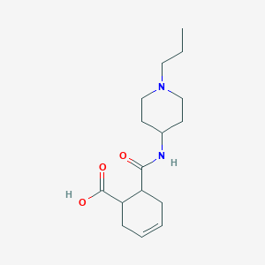 molecular formula C16H26N2O3 B5298011 6-{[(1-propyl-4-piperidinyl)amino]carbonyl}-3-cyclohexene-1-carboxylic acid 