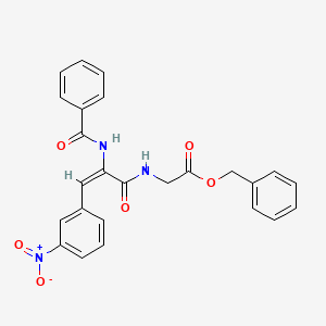 molecular formula C25H21N3O6 B5298038 benzyl N-[2-(benzoylamino)-3-(3-nitrophenyl)acryloyl]glycinate 