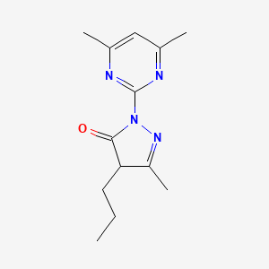 molecular formula C13H18N4O B5298052 2-(4,6-dimethyl-2-pyrimidinyl)-5-methyl-4-propyl-2,4-dihydro-3H-pyrazol-3-one 