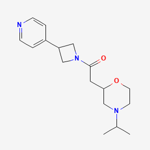 molecular formula C17H25N3O2 B5298055 4-isopropyl-2-{2-oxo-2-[3-(4-pyridinyl)-1-azetidinyl]ethyl}morpholine 