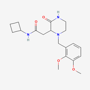 molecular formula C19H27N3O4 B5298081 N-cyclobutyl-2-[1-(2,3-dimethoxybenzyl)-3-oxo-2-piperazinyl]acetamide 