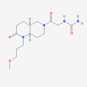 molecular formula C15H26N4O4 B5298125 N-{2-[(4aS*,8aR*)-1-(3-methoxypropyl)-2-oxooctahydro-1,6-naphthyridin-6(2H)-yl]-2-oxoethyl}urea 