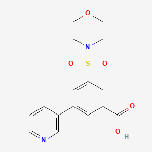 molecular formula C16H16N2O5S B5298127 3-(morpholin-4-ylsulfonyl)-5-pyridin-3-ylbenzoic acid 