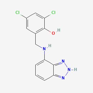 molecular formula C13H10Cl2N4O B5298142 2-[(1H-1,2,3-benzotriazol-4-ylamino)methyl]-4,6-dichlorophenol 