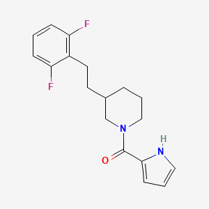 3-[2-(2,6-difluorophenyl)ethyl]-1-(1H-pyrrol-2-ylcarbonyl)piperidine