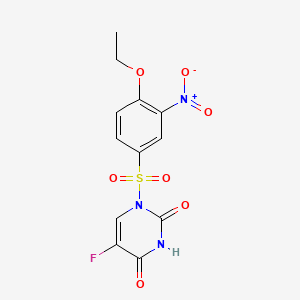 molecular formula C12H10FN3O7S B5298152 1-[(4-ethoxy-3-nitrophenyl)sulfonyl]-5-fluoro-2,4(1H,3H)-pyrimidinedione CAS No. 128887-34-3