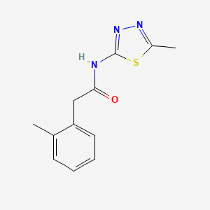 molecular formula C12H13N3OS B5298188 2-(2-methylphenyl)-N-(5-methyl-1,3,4-thiadiazol-2-yl)acetamide 