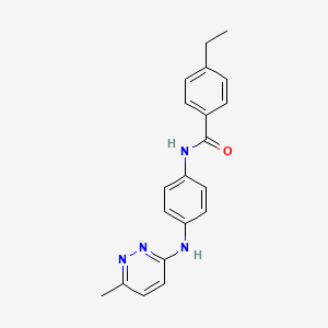 molecular formula C20H20N4O B5298195 4-ethyl-N-{4-[(6-methyl-3-pyridazinyl)amino]phenyl}benzamide 