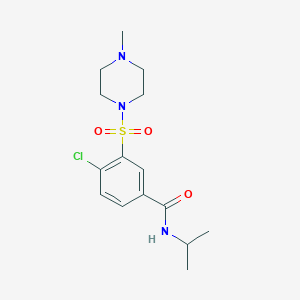 molecular formula C15H22ClN3O3S B5298225 4-chloro-N-isopropyl-3-[(4-methyl-1-piperazinyl)sulfonyl]benzamide 