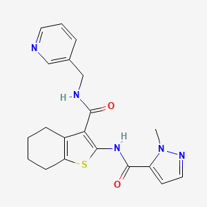 molecular formula C20H21N5O2S B5298273 1-methyl-N-(3-{[(3-pyridinylmethyl)amino]carbonyl}-4,5,6,7-tetrahydro-1-benzothien-2-yl)-1H-pyrazole-5-carboxamide 