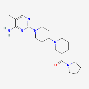 molecular formula C20H32N6O B5298275 5-methyl-2-[3-(pyrrolidin-1-ylcarbonyl)-1,4'-bipiperidin-1'-yl]pyrimidin-4-amine 