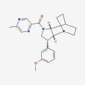 molecular formula C22H26N4O2 B5298287 (3R*,3aR*,7aR*)-3-(3-methoxyphenyl)-1-[(5-methylpyrazin-2-yl)carbonyl]octahydro-4,7-ethanopyrrolo[3,2-b]pyridine 