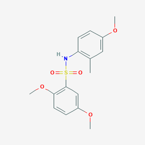 molecular formula C16H19NO5S B5298298 2,5-dimethoxy-N-(4-methoxy-2-methylphenyl)benzenesulfonamide 