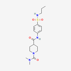 N~1~,N~1~-dimethyl-N~4~-{4-[(propylamino)sulfonyl]phenyl}-1,4-piperidinedicarboxamide