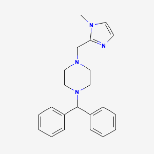 molecular formula C22H26N4 B5298341 1-(diphenylmethyl)-4-[(1-methyl-1H-imidazol-2-yl)methyl]piperazine 