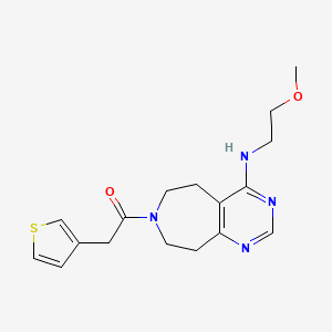 molecular formula C17H22N4O2S B5298350 N-(2-methoxyethyl)-7-(3-thienylacetyl)-6,7,8,9-tetrahydro-5H-pyrimido[4,5-d]azepin-4-amine 