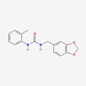 molecular formula C16H16N2O3 B5298380 N-(1,3-benzodioxol-5-ylmethyl)-N'-(2-methylphenyl)urea 