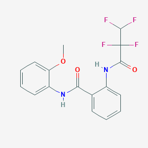 molecular formula C17H14F4N2O3 B5298390 N-(2-methoxyphenyl)-2-[(2,2,3,3-tetrafluoropropanoyl)amino]benzamide 