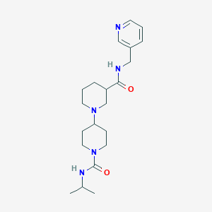 molecular formula C21H33N5O2 B5298403 N~1~'-isopropyl-N~3~-(pyridin-3-ylmethyl)-1,4'-bipiperidine-1',3-dicarboxamide 