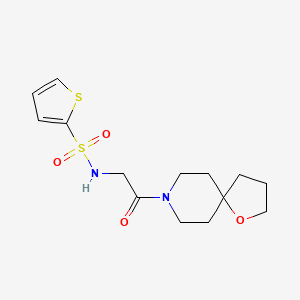 molecular formula C14H20N2O4S2 B5298501 N-[2-(1-oxa-8-azaspiro[4.5]dec-8-yl)-2-oxoethyl]-2-thiophenesulfonamide 