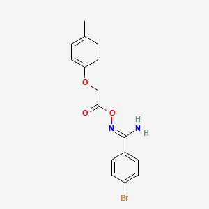 molecular formula C16H15BrN2O3 B5298513 4-bromo-N'-{[(4-methylphenoxy)acetyl]oxy}benzenecarboximidamide 