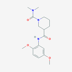 molecular formula C17H25N3O4 B5298540 N~3~-(2,5-dimethoxyphenyl)-N~1~,N~1~-dimethyl-1,3-piperidinedicarboxamide 