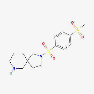 molecular formula C15H22N2O4S2 B5298563 2-{[4-(methylsulfonyl)phenyl]sulfonyl}-2,7-diazaspiro[4.5]decane hydrochloride 