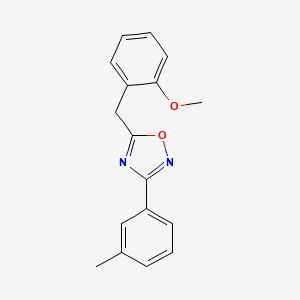 molecular formula C17H16N2O2 B5298589 5-(2-methoxybenzyl)-3-(3-methylphenyl)-1,2,4-oxadiazole 