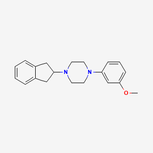 molecular formula C20H24N2O B5298612 1-(2,3-dihydro-1H-inden-2-yl)-4-(3-methoxyphenyl)piperazine 