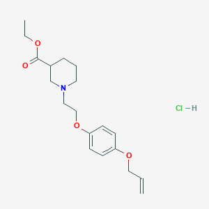 molecular formula C19H28ClNO4 B5298618 ethyl 1-{2-[4-(allyloxy)phenoxy]ethyl}-3-piperidinecarboxylate hydrochloride CAS No. 1052525-89-9