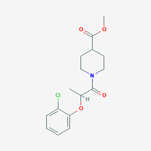 molecular formula C16H20ClNO4 B5298634 methyl 1-[2-(2-chlorophenoxy)propanoyl]-4-piperidinecarboxylate 