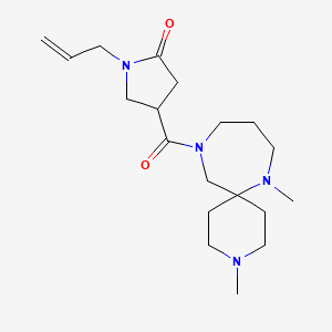 molecular formula C19H32N4O2 B5298645 1-allyl-4-[(3,7-dimethyl-3,7,11-triazaspiro[5.6]dodec-11-yl)carbonyl]pyrrolidin-2-one 