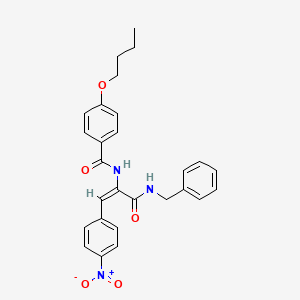 molecular formula C27H27N3O5 B5298661 N-[1-[(benzylamino)carbonyl]-2-(4-nitrophenyl)vinyl]-4-butoxybenzamide 