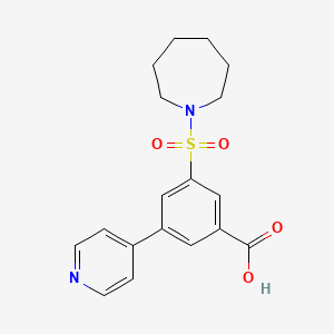 molecular formula C18H20N2O4S B5298662 3-(azepan-1-ylsulfonyl)-5-pyridin-4-ylbenzoic acid 