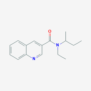 molecular formula C16H20N2O B5298682 N-(sec-butyl)-N-ethylquinoline-3-carboxamide 