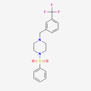 molecular formula C18H19F3N2O2S B5298703 1-(phenylsulfonyl)-4-[3-(trifluoromethyl)benzyl]piperazine 