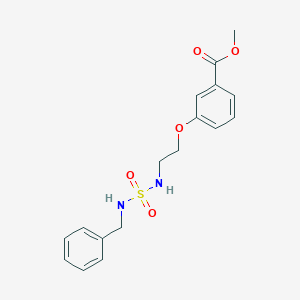 molecular formula C17H20N2O5S B5298718 methyl 3-(2-{[(benzylamino)sulfonyl]amino}ethoxy)benzoate 
