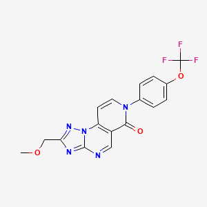 molecular formula C17H12F3N5O3 B5298759 2-(methoxymethyl)-7-[4-(trifluoromethoxy)phenyl]pyrido[3,4-e][1,2,4]triazolo[1,5-a]pyrimidin-6(7H)-one 