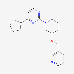 4-cyclopentyl-2-[3-(pyridin-3-ylmethoxy)piperidin-1-yl]pyrimidine
