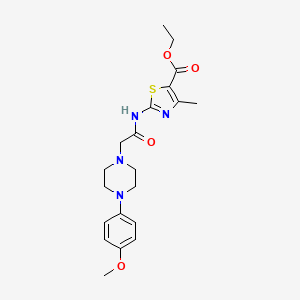molecular formula C20H26N4O4S B5298790 ethyl 2-({[4-(4-methoxyphenyl)-1-piperazinyl]acetyl}amino)-4-methyl-1,3-thiazole-5-carboxylate 