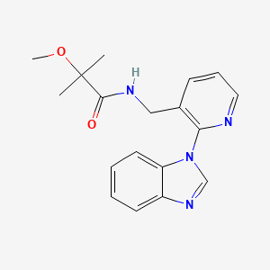 N-{[2-(1H-benzimidazol-1-yl)pyridin-3-yl]methyl}-2-methoxy-2-methylpropanamide