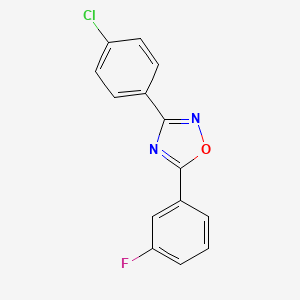 molecular formula C14H8ClFN2O B5298805 3-(4-chlorophenyl)-5-(3-fluorophenyl)-1,2,4-oxadiazole 